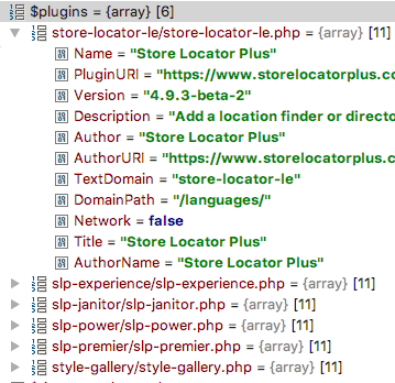wp_update_plugins $plugins sample