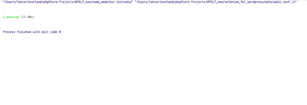 Test results dots error mode -- no failures