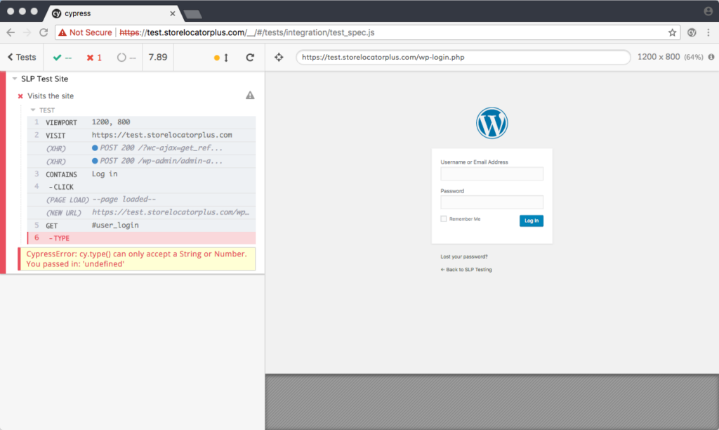The CypressIO Test Execution Window