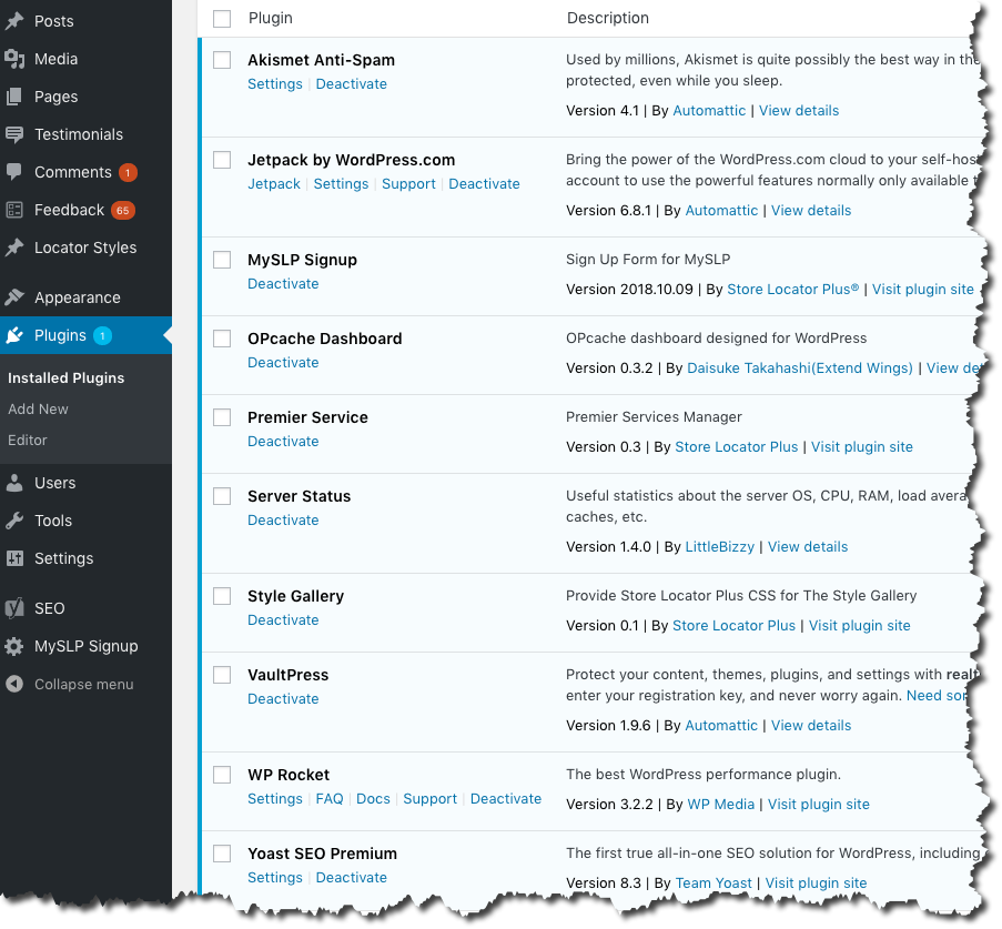 WordPress 5 false update notification